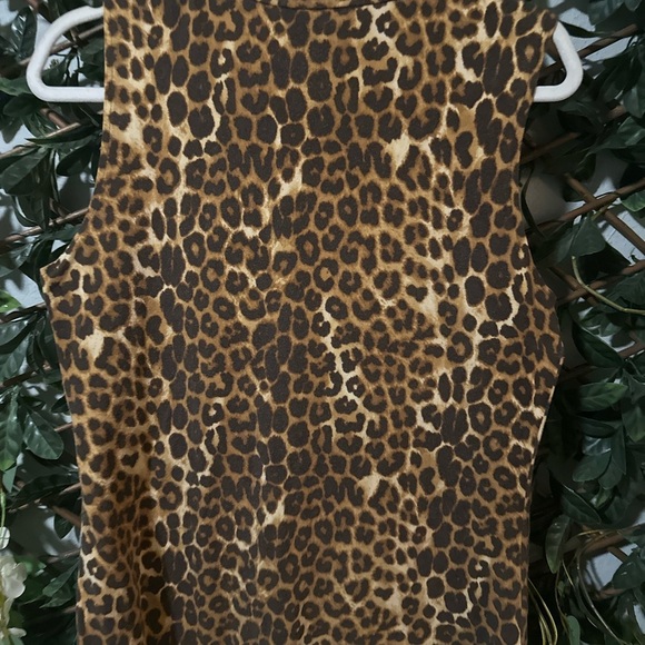 Express Leopard Print Top in Brown and Black - Picture 8 of 12